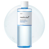 Medicube Zero Pore Toner bottle with clear liquid, skincare product for pore tightening and balancing skin.