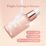 Glass Glow Duo from Shopify_ME, a firming skincare set with glass packaging, shown in a close-up image aimed at promoting skin radiance.