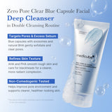 Zero Pore Capsule Cleansing Foam from the ZERO LINE pore care collection, showing a white foaming cleanser in a clear bottle.