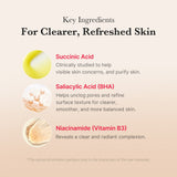 Red Line acne care pads with succinic acid and panthenol, designed for soothing and treating acne-prone skin.