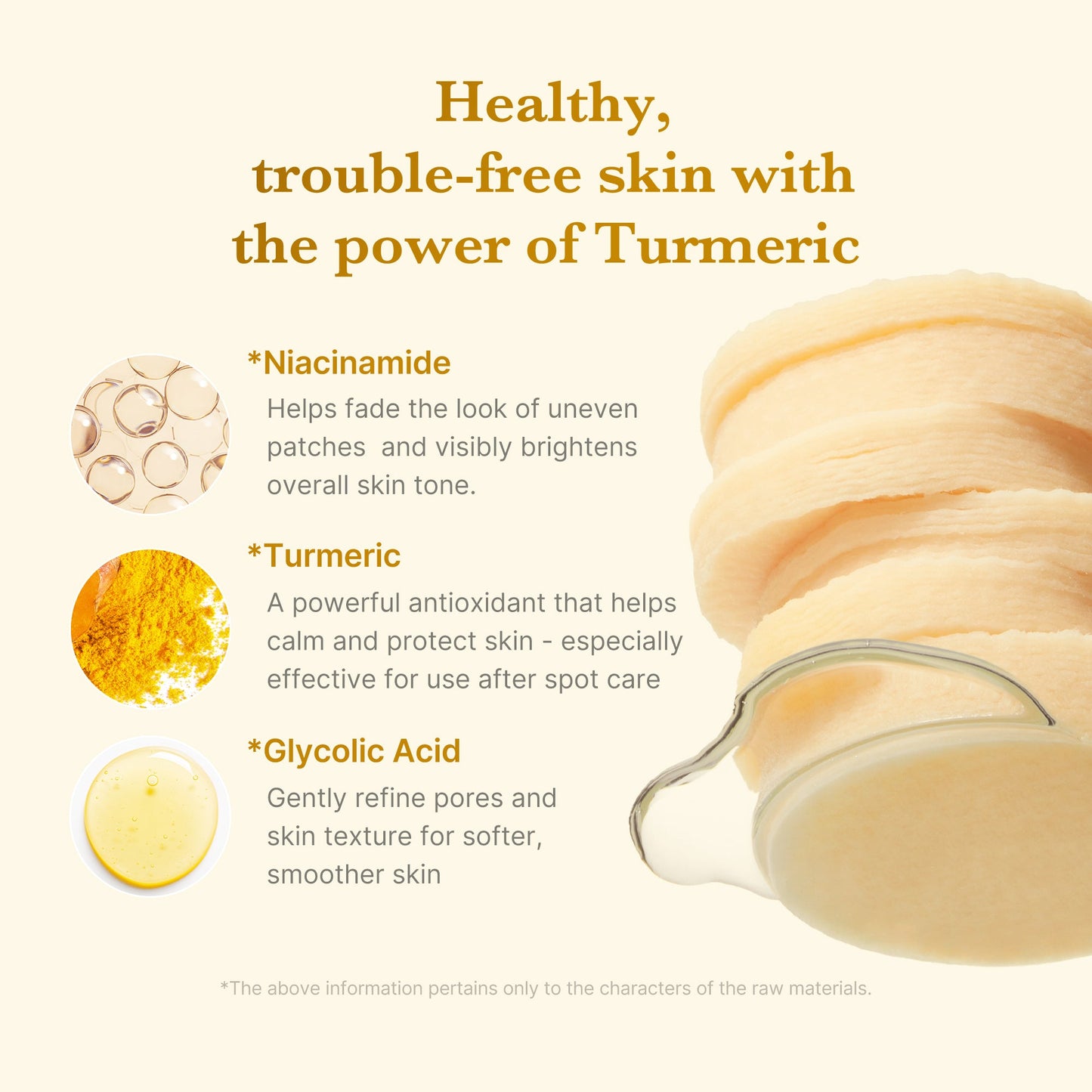 Medicube Kojic Acid Tumeric Face Pad showing textured toner pad with medicinal ingredients for brightening skin.