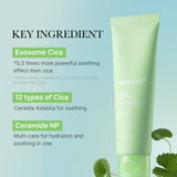 Medicube Exosome Cica Calming Cream for face care, featuring soothing and moisturizing ingredients in a creamy texture.