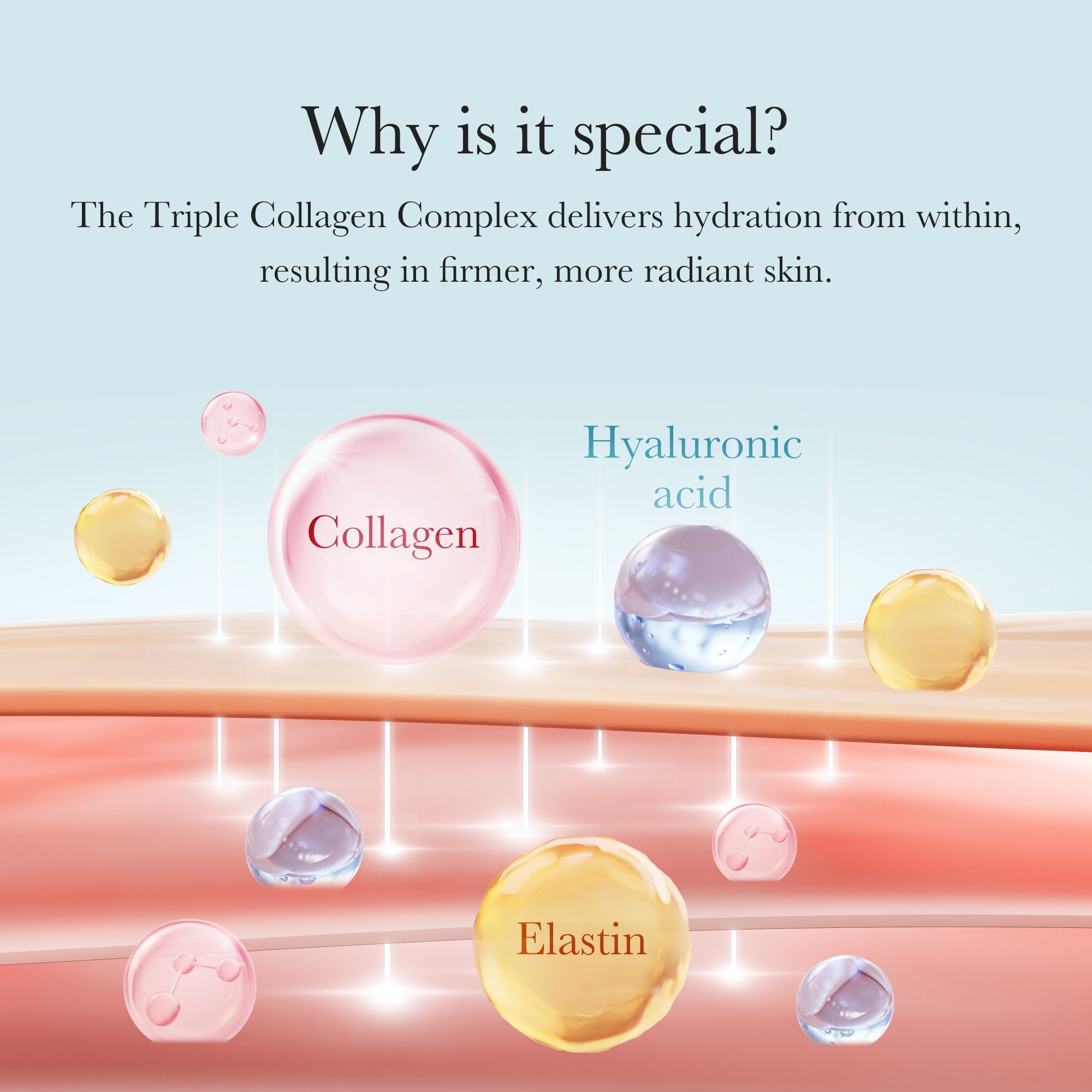 Glass Glow Line Triple Collagen Cream in a jar, firming skincare product from Shopify_Me with a sleek glass container.
