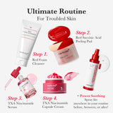 Red Foam Cleanser from RED LINE Acne Care by Shopify_Me, showing a foaming facial cleanser with a vibrant red bottle.