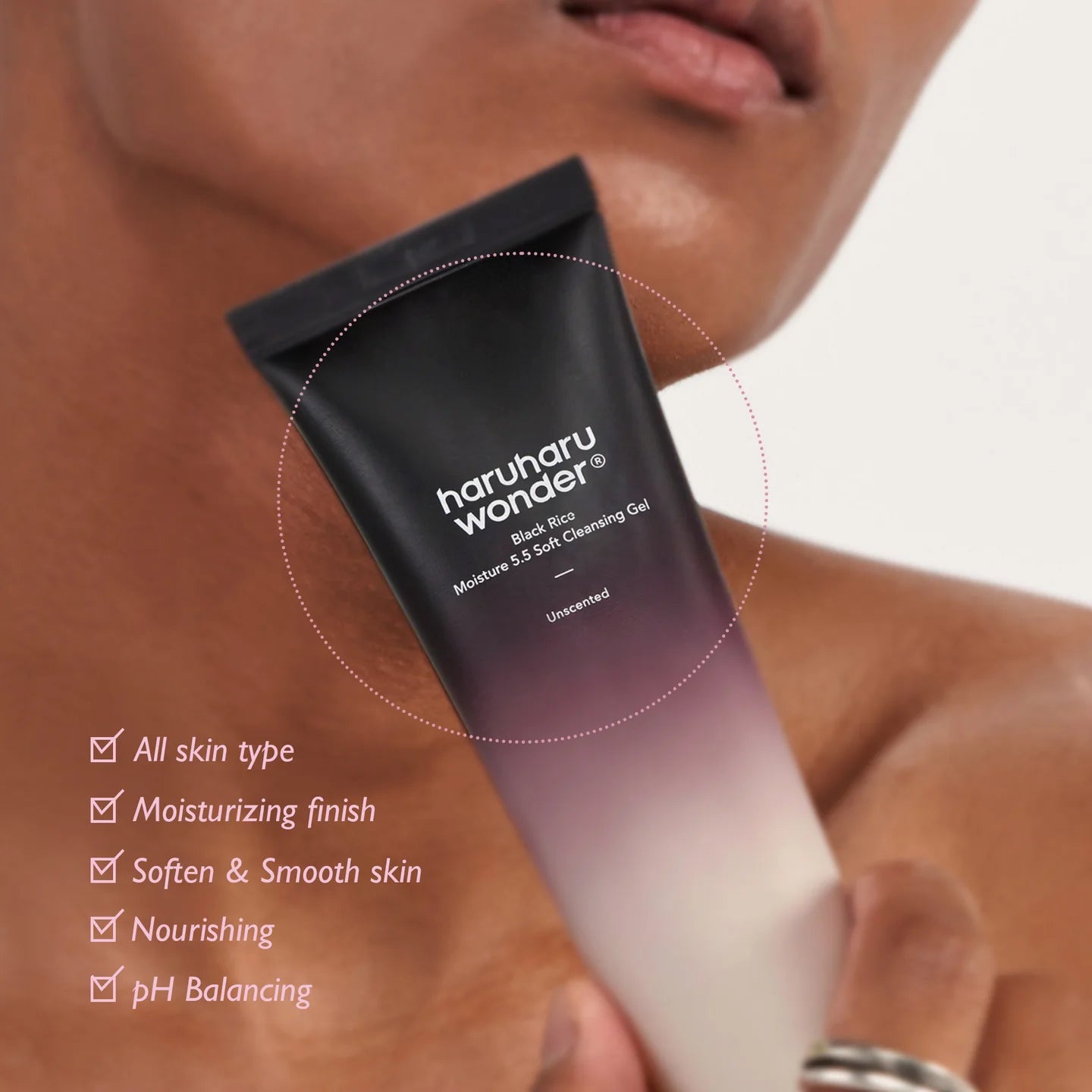 Black Rice  Moisture 5.5 Soft Cleansing Gel / Unscented - SKINZA