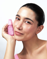 Numbuzin No.2 Rose PDRN Collagen Plumping Serum bottle with rose extract and serum texture, designed for skin hydration and firming.