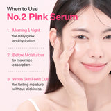 Numbuzin No.2 Rose PDRN Collagen Plumping Serum bottle with rose extract and collagen for skincare.