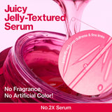 Numbuzin No.2 Rose PDRN Collagen 2X Plumping Serum in a clear bottle with a dropper, showcasing a rose-inspired design.