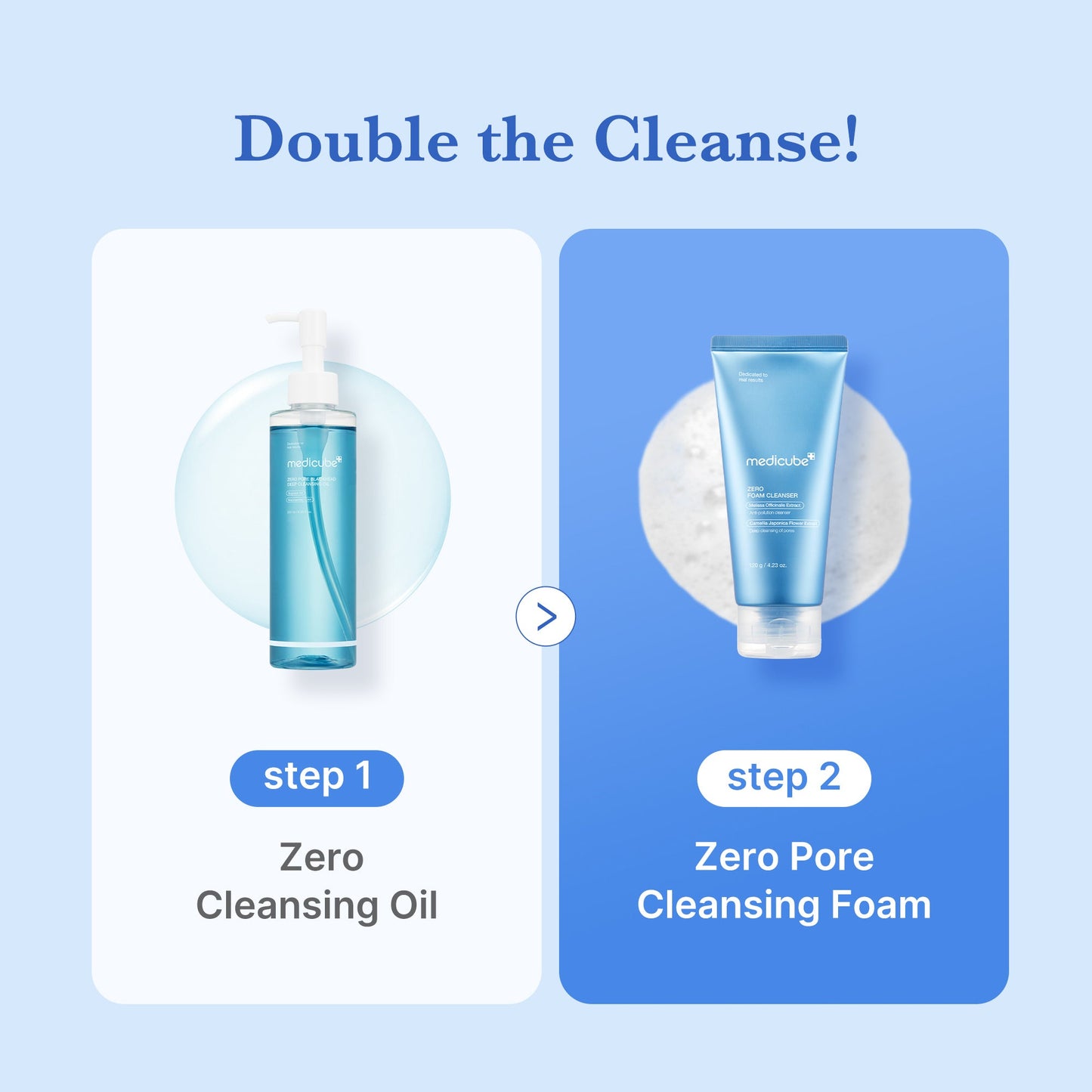 Zero Foam Cleanser from ZERO LINE Pore Care by SHOPIFY_ME, showing a clear bottle with white foam and skincare label.