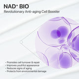 Numbuzin No.9 NAD+ BIO Lifting Serum in a sleek bottle, showcasing its clear liquid and minimalist design.