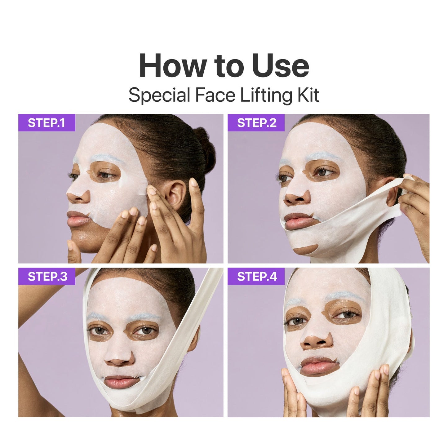 Numbuzin No.9 NAD+ BIO Lifting-sil sheet mask with lifting band, designed to nourish and firm the full face skin.