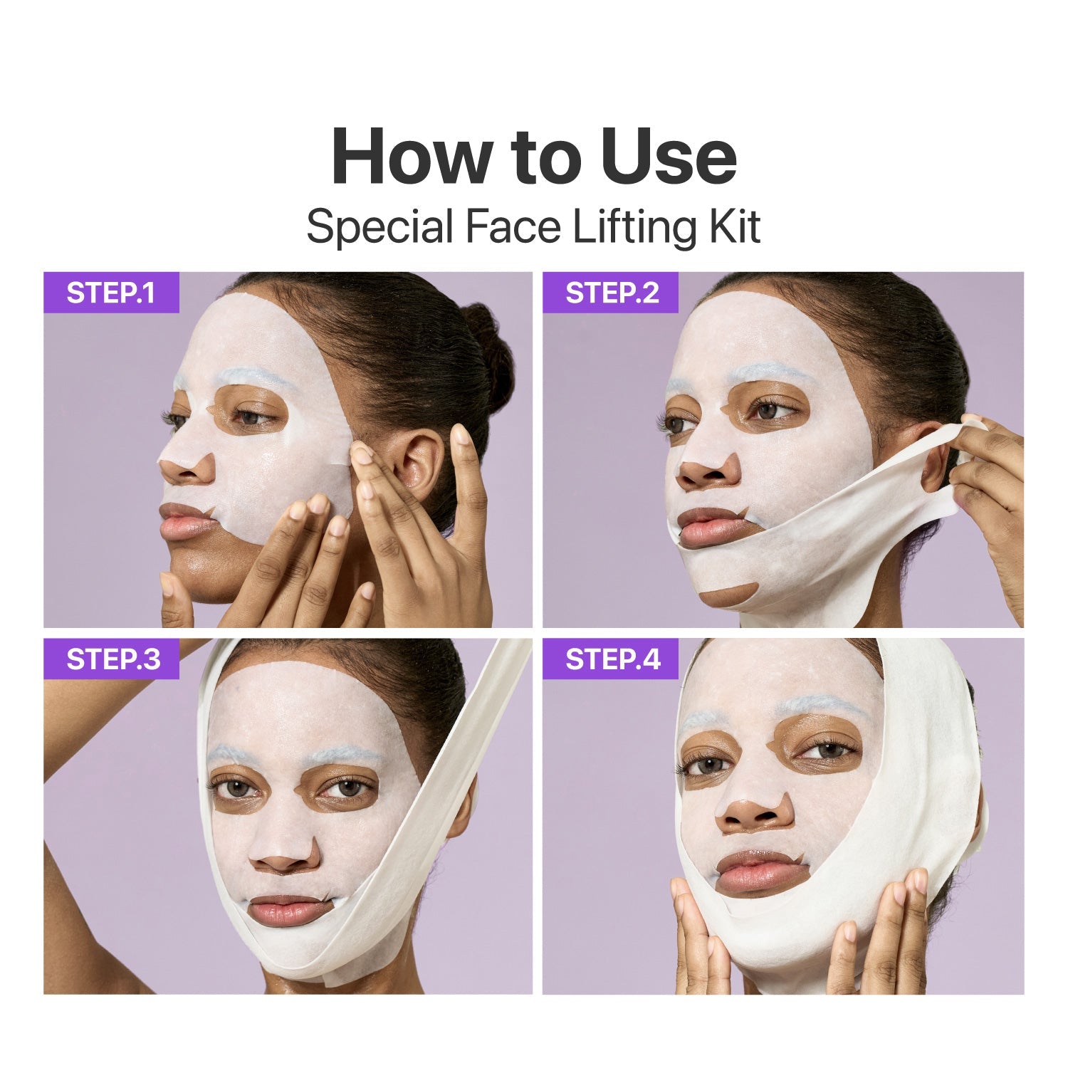 Numbuzin No.9 NAD+ BIO Lifting-sil sheet mask with lifting band, designed to nourish and firm the full face skin.