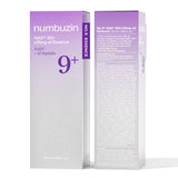 Numbuzin No.9 NAD+ BIO Lifting Serum in a sleek bottle, showcasing the skincare product designed for skin lifting and rejuvenation.
