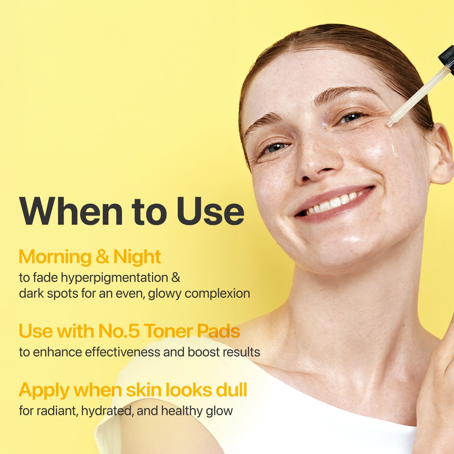 Numbuzin No.5+ Glutathione Vitamin Concentrated Serum bottle with dropper for brightening and skin nourishment.