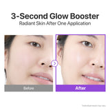 Numbuzin No.9 NAD+ PDRN Glow Boosting Toner bottle with clear label and sleek design, showcasing skincare product for radiant skin.