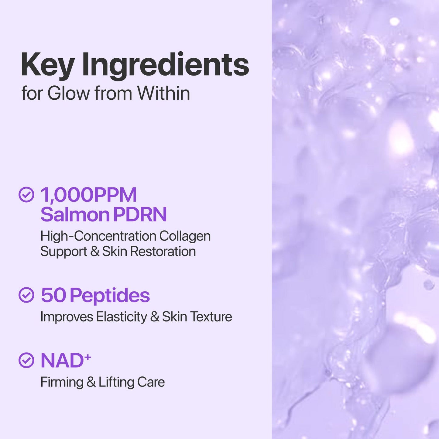 Numbuzin No.9 NAD+ PDRN Glow Boosting Toner bottle with label and clear liquid inside, skincare product for brightening skin.