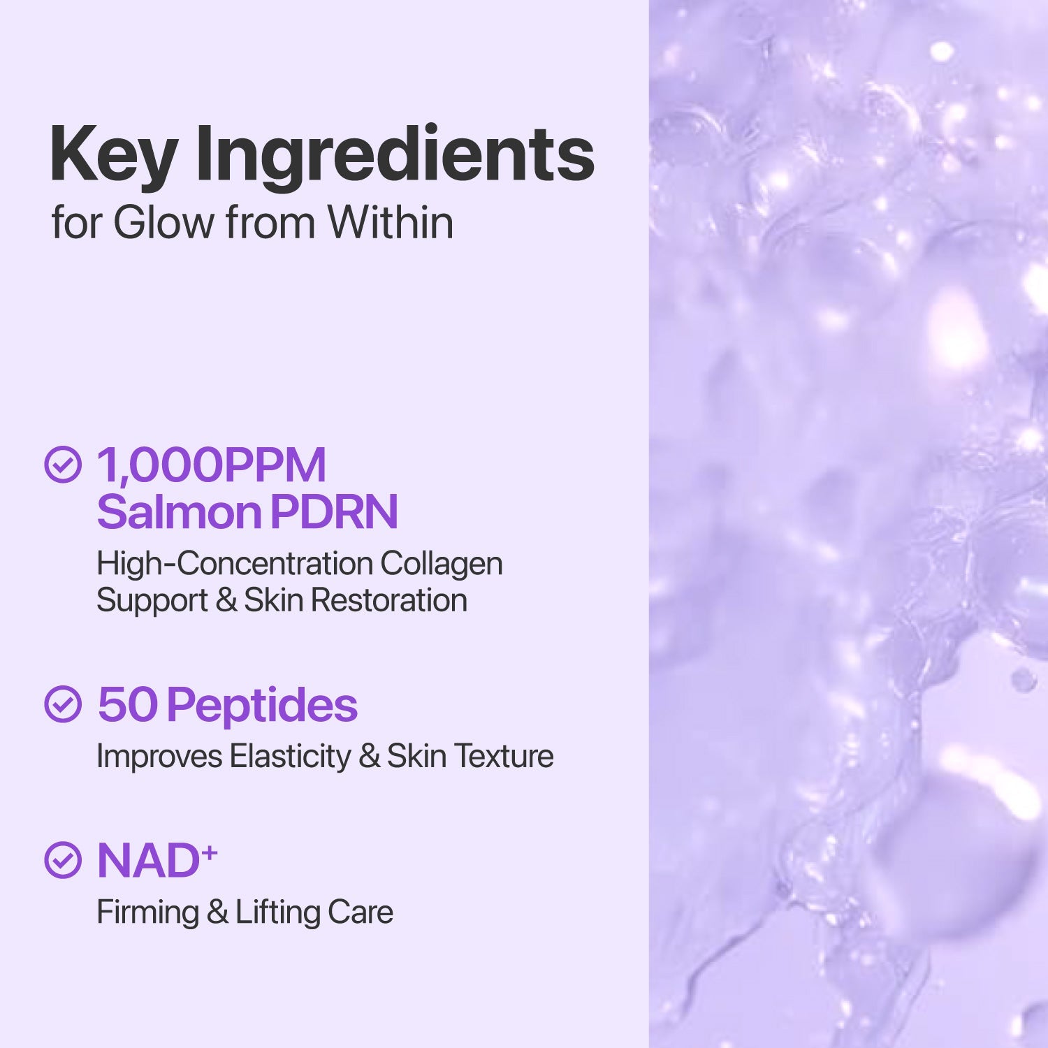 Numbuzin No.9 NAD+ PDRN Glow Boosting Toner bottle with label and clear liquid inside, skincare product for brightening skin.