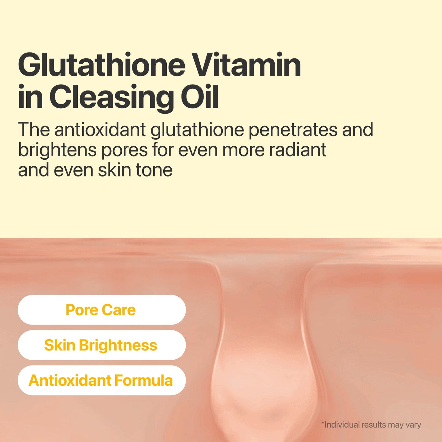 Numbuzin No.5 Glutathione C Facial Spa Cleansing Oil bottle with pump dispenser, designed for gentle skin cleansing and brightening.