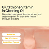 Numbuzin No.5 Glutathione C Facial Spa Cleansing Oil bottle with pump dispenser, designed for gentle skin cleansing and brightening.
