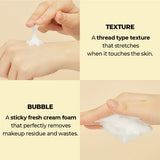 Numbuzin No.2 Deep Clean Fresh Cream Cleansing Foam in a white tube with blue accents, designed for gentle facial cleansing.