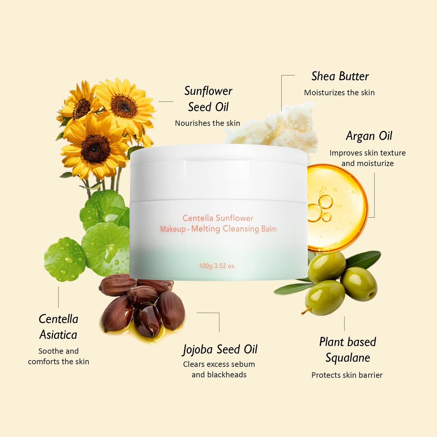Sunflower Makeup-Melting Cleansing Balm - SKINZA