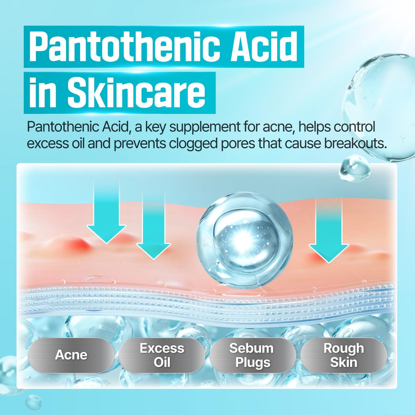 Numbuzin No.1 Pantothenic B5 Active Soothing Serum bottle with dropper, skincare product for calming and hydrating skin.