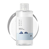 ROUND LAB 1025 Dokdo Toner in a clear 200ml bottle, featuring a minimalist label and transparent liquid inside.