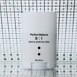 B : Lab Matcha Airyfit Sun Stick SPF50+ PA++++ sunscreen stick, lightweight with matcha green tea extract for sun protection.