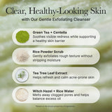 Arencia Fresh Green Rice Mochi Cleanser for face care, showing a tube of the skincare product with green rice mochi extract.