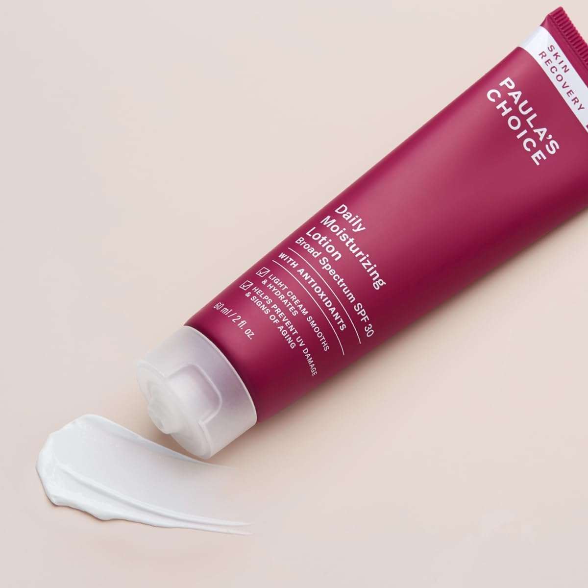 SKINZA Paula's Choice SKIN RECOVERY Moisturizer SPF 30 hydrating anti-aging sunscreen in a jar, smooth creamy texture