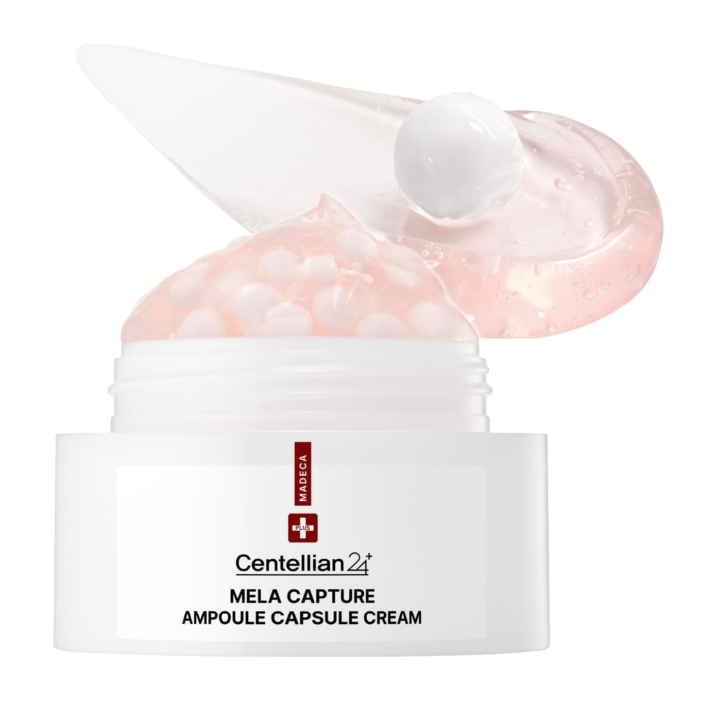 CENTELLIAN 24 Madeca Mela Capture Ampoule Capsule Cream jar, showcasing the skincare product with a sleek design and label.