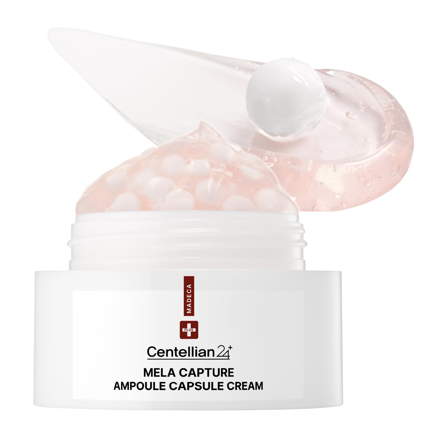 CENTELLIAN 24 Madeca Mela Capture Ampoule Capsule Cream jar, showcasing the skincare product with a sleek design and label.