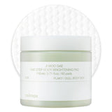 Celimax One Step Body Brightening Pad showing a close-up of the toner pad with brightening ingredients and packaging.