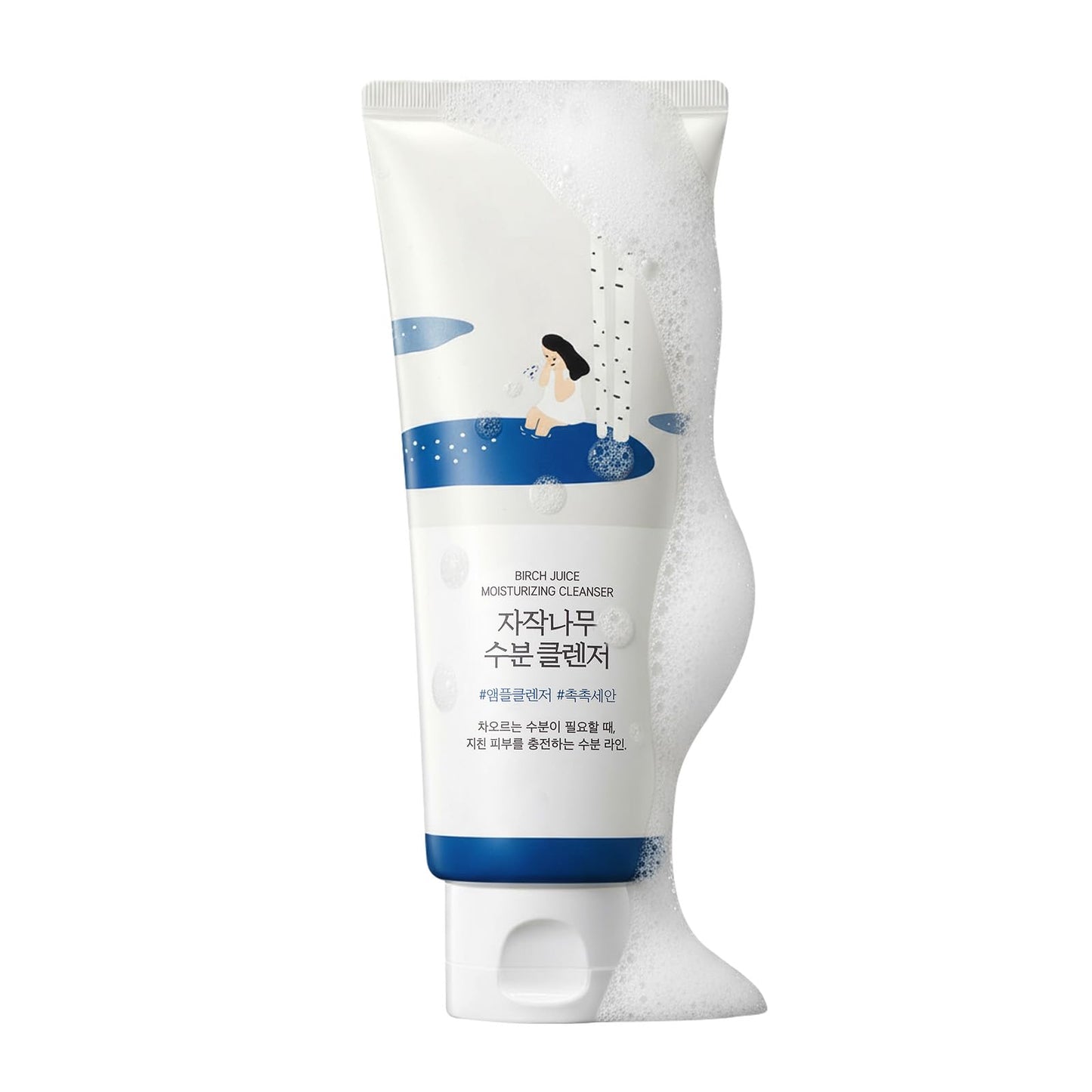 ROUND LAB 1025 Dokdo Cleanser bottle with white and blue packaging, 150ml size, designed for gentle facial cleansing.