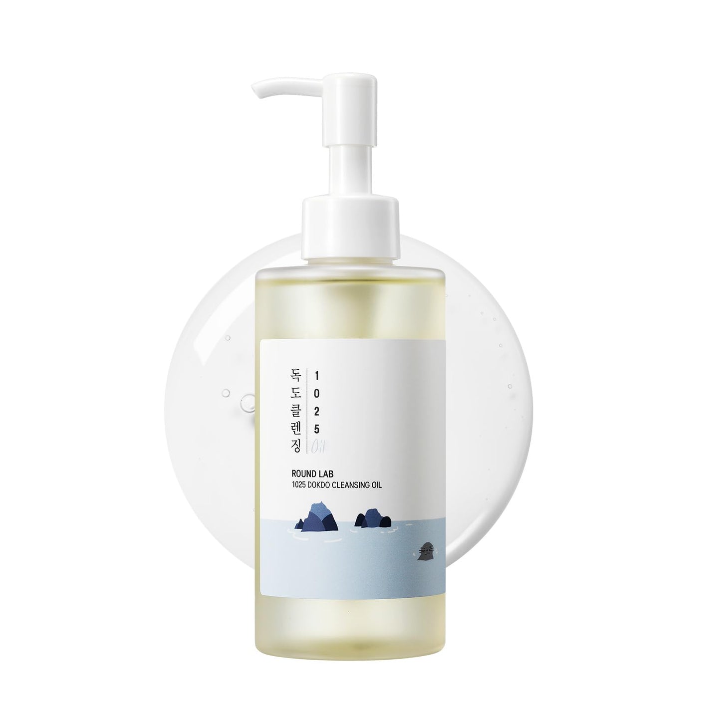ROUND LAB 1025 Dokdo Cleansing Oil in a 200 ml bottle, designed for gentle facial cleansing and skin nourishment.