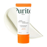 Purito SEOUL Daily Soft Touch Sunscreen tube showing smooth, lightweight formula and SPF packaging for daily sun protection.
