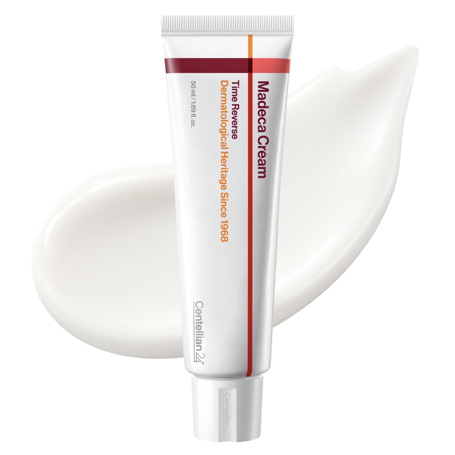 Centellian 24 Madeca Cream Time Reverse Zero jar showing smooth, white skincare cream with a sleek container.