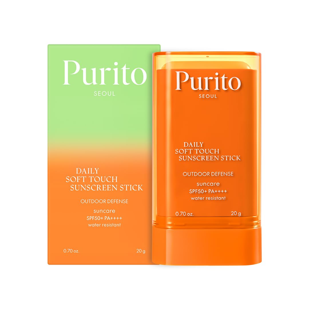 Purito SEOUL Daily Soft Touch Sunscreen bottle with SPF, lightweight texture, and soft-touch finish, ideal for daily face protection.
