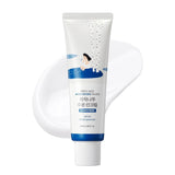 ROUND LAB Birch Juice Moisturizing UV LOCK SPF 50 sunscreen tube showing the product packaging and branding.