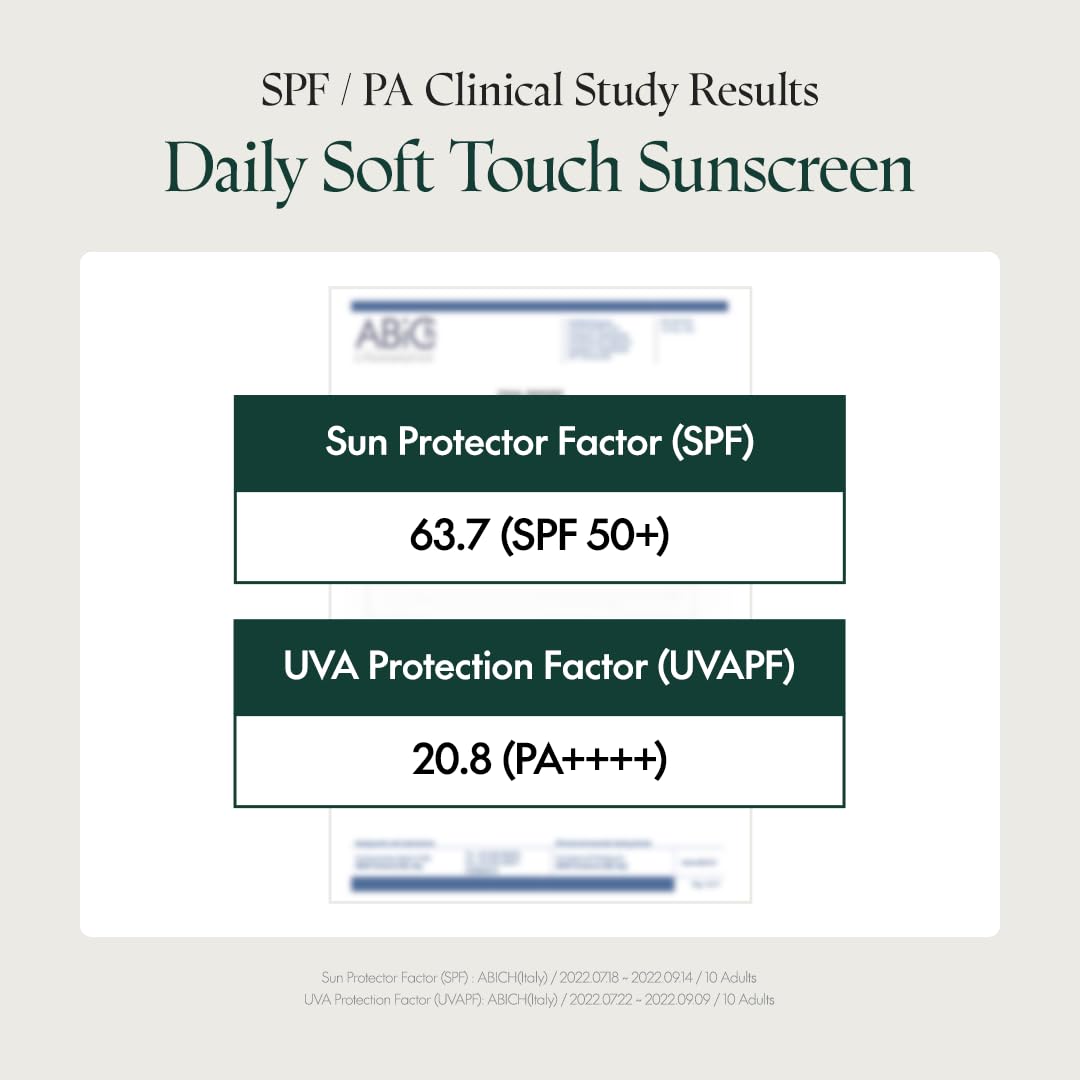 Purito SEOUL Daily Soft Touch Sunscreen bottle with SPF, featuring a sleek white design and pump dispenser.