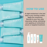 SKINZA Paula's Choice CLEAR Oil-Free Night Cream in a jar, lightweight cream for oily and acne-prone skin, with a smooth texture.
