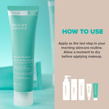 SKINZA Paula's Choice CALM Barrier Protect Mineral Sunscreen SPF 30 tube with white cap and blue label, showing product branding.