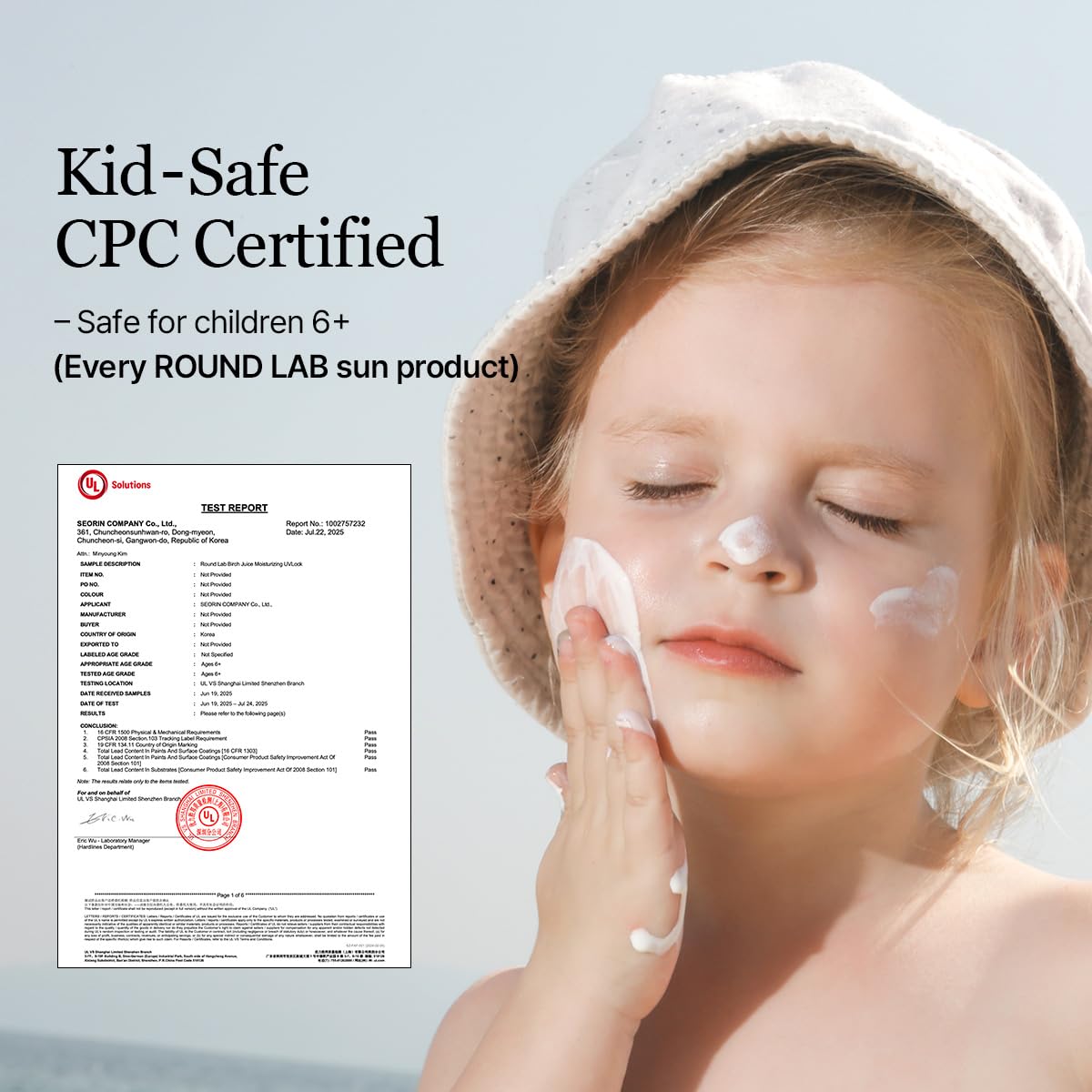 ROUND LAB Birch Juice Moisturizing UV LOCK SPF 50 sunscreen tube with a white cap and minimalist design.