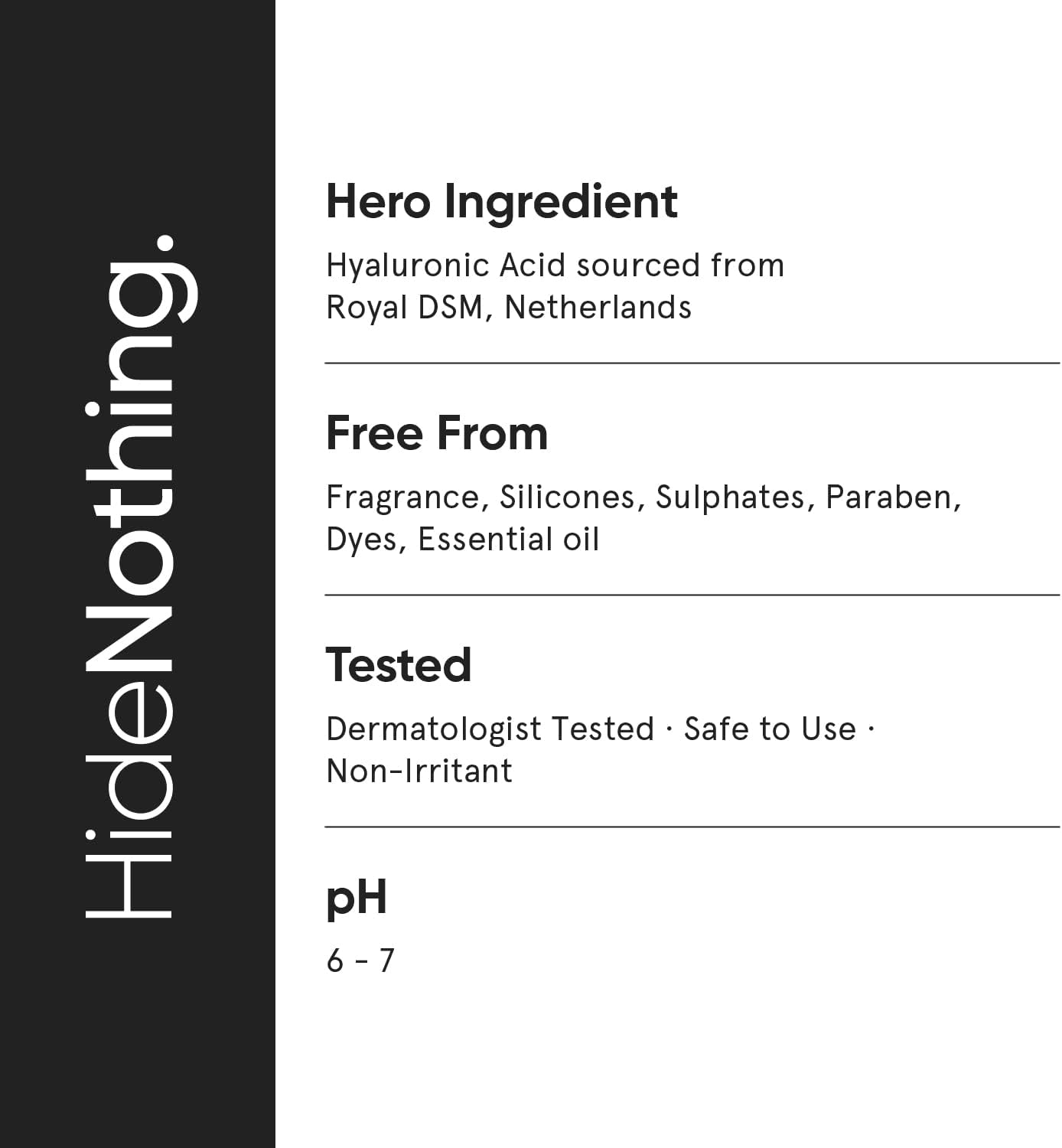 SKINZA minimalist 2% hyaluronic acid hydrating serum bottle with dropper for intense skin hydration and moisture.
