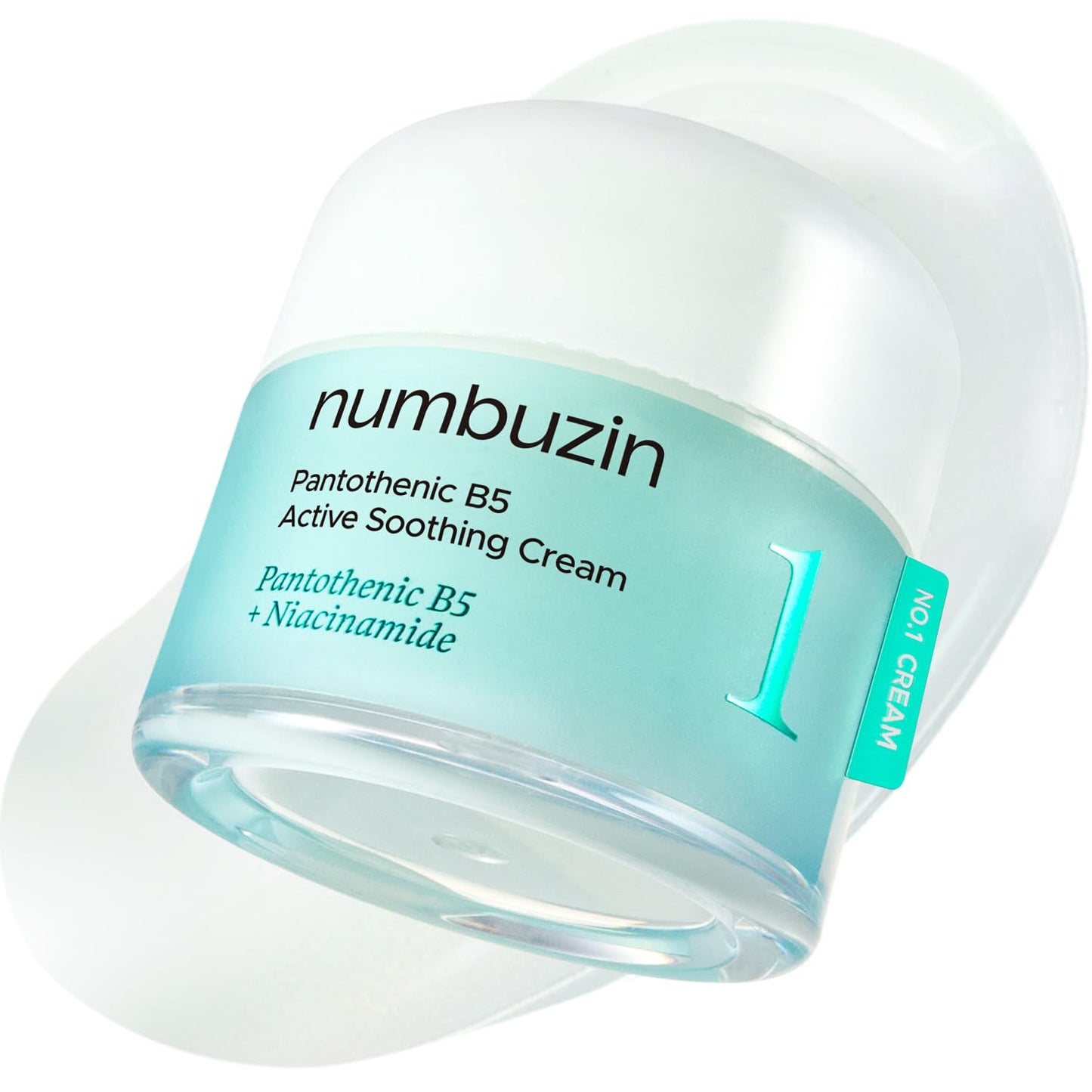 numbuzin No.1 Cream with Pantothenic B5 active soothing cream in a jar, designed for calming and hydrating skin.