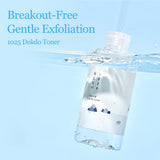 ROUND LAB 1025 Dokdo Toner 100ml bottle with clear label, featuring a minimalist design and a white cap.