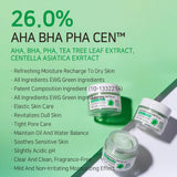 APLB AHA BHA PHA Centella Facial Cream jar, skincare product with soothing centella and exfoliating acids, in a white container.