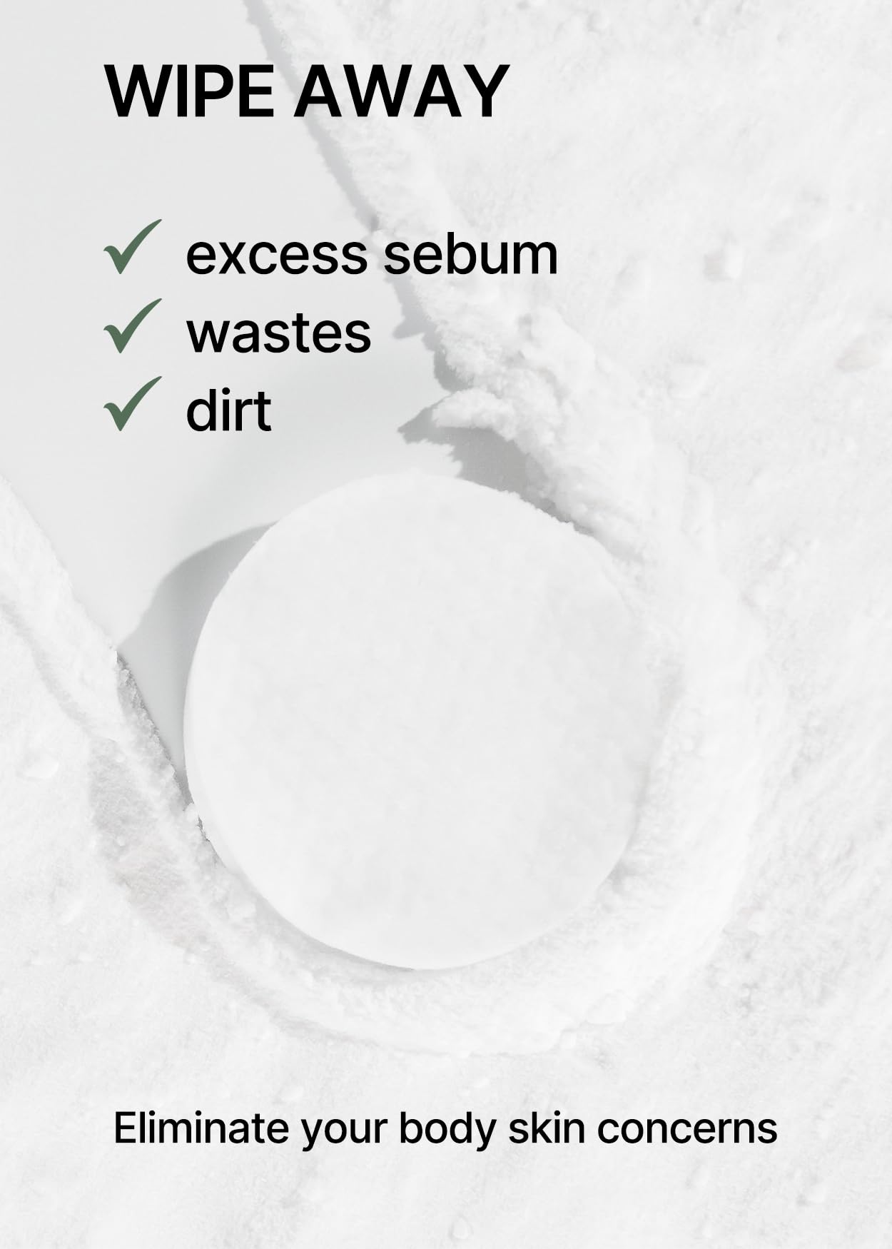 Celimax One Step Body Brightening Pad showing a close-up of the toner pad with packaging and product texture.