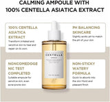 SKINZA Madagascar Centella Ampoule bottle with dropper, skincare product in clear glass container with white label