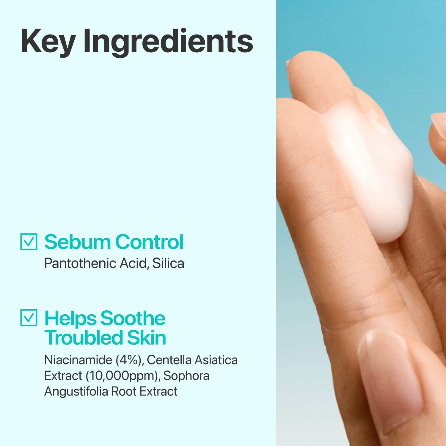 numbuzin No.1 Cream Pantothenic B5 Active soothing cream in a jar, with a smooth, creamy texture and minimalist packaging.